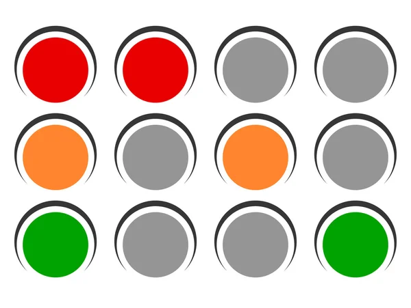 Trafikljuset ikoner set — Stock vektor