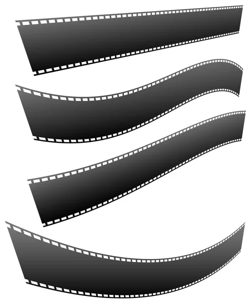 Set strisce bianche per film — Vettoriale Stock