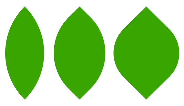 Leaf, plant shapes set — Stock Vector