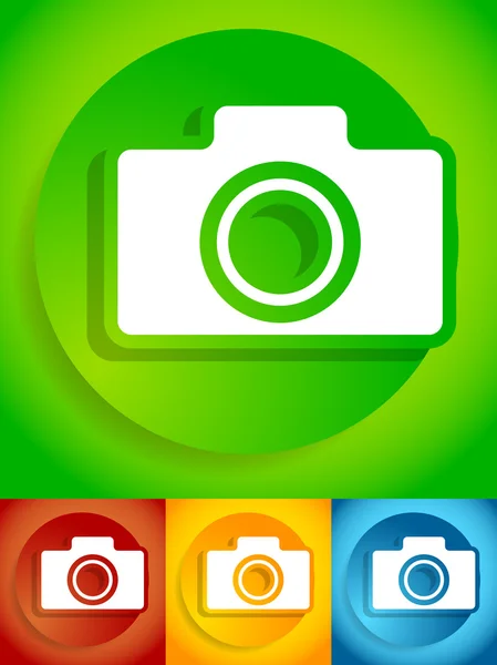 Photo camera icons set — Stock Vector