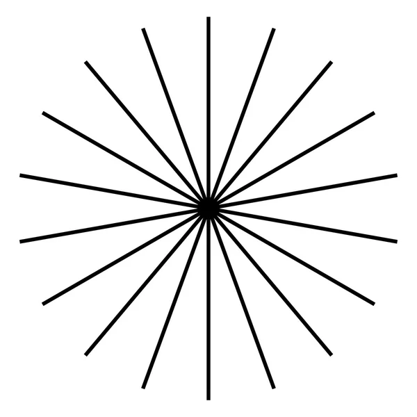 Líneas radiales abstractas sunburst forma — Archivo Imágenes Vectoriales