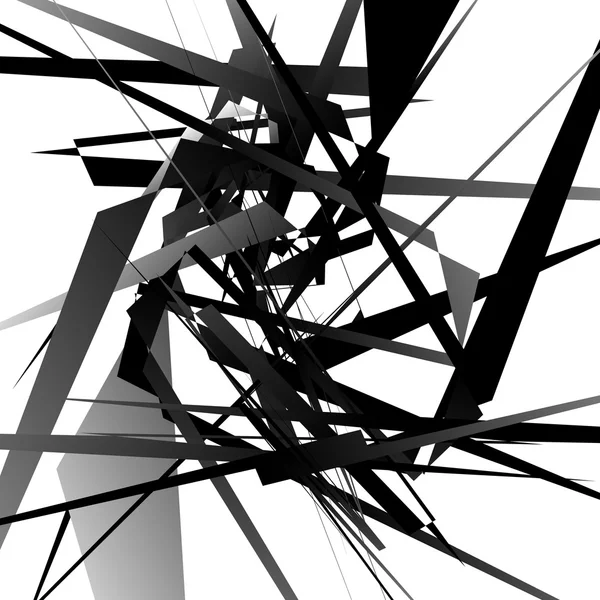 Geometrische abstracte lijnen monochrome achtergrond. — Stockvector