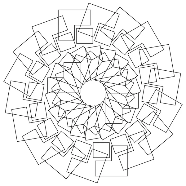 Flor abstrata circular geométrica — Vetor de Stock