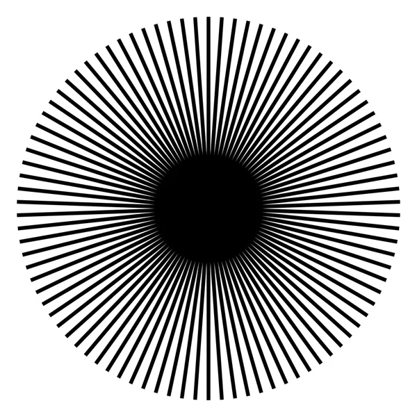 Abstrakta radiella linjer sunburst form — Stock vektor