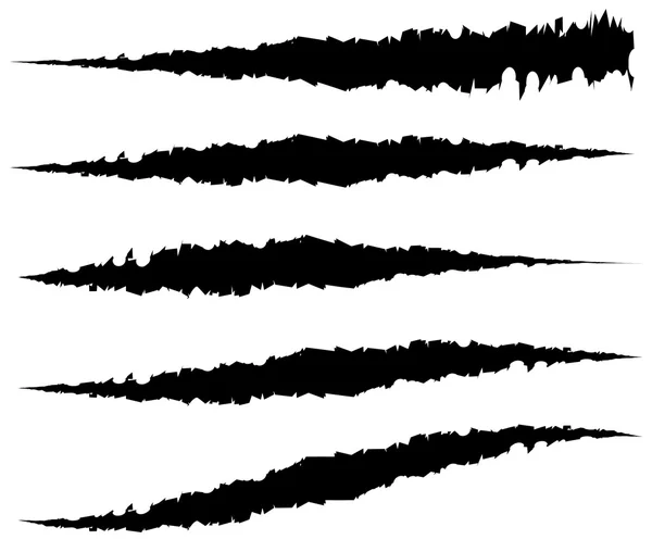 Царапины, царапины на когтях — стоковый вектор