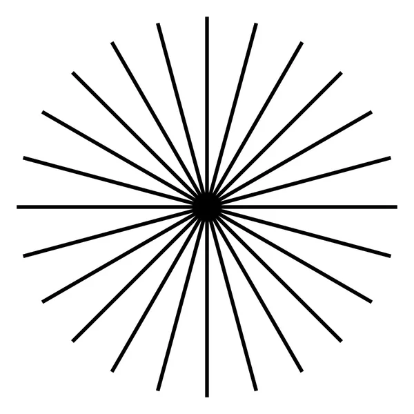 Abstrakte radiale Linien sunburst form — Stockvektor