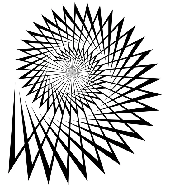 Espiral abstrata com formas triangulares — Vetor de Stock