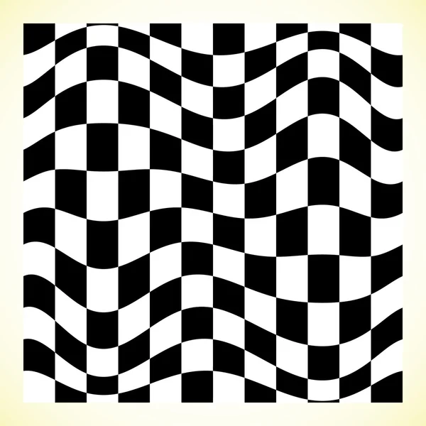 Checkered patternwith distortion — Stock Vector