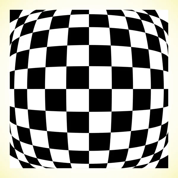 Checkered patternwith distortion — Stock Vector