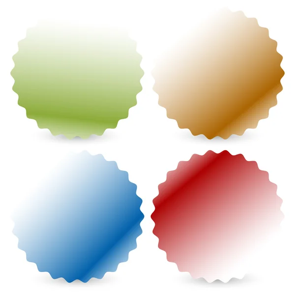 다채로운 단추 배지 모양 세트 — 스톡 벡터