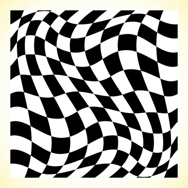 Checkered patternwith distortion — Stock Vector