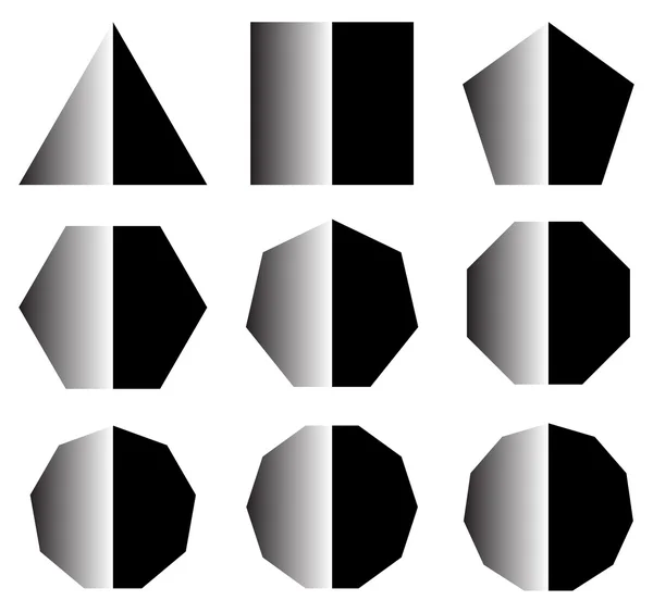 基本的な幾何学図形セット — ストックベクタ