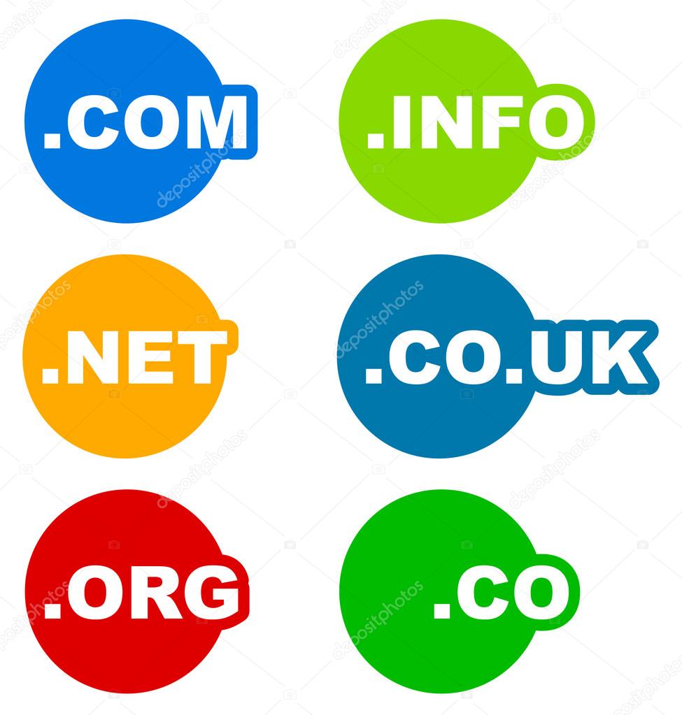 web domains icons set
