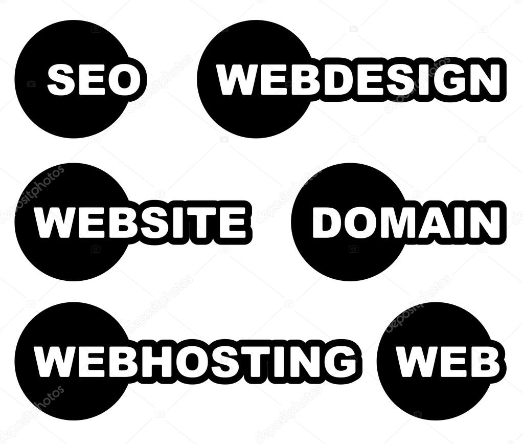 Seo, webdesign, website, domain icons