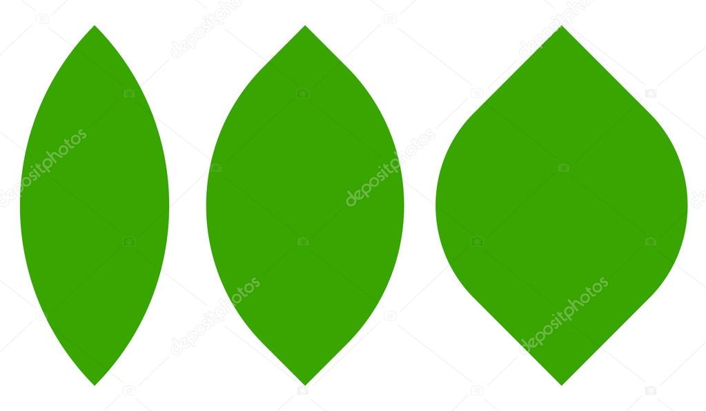  leaf, plant shapes set