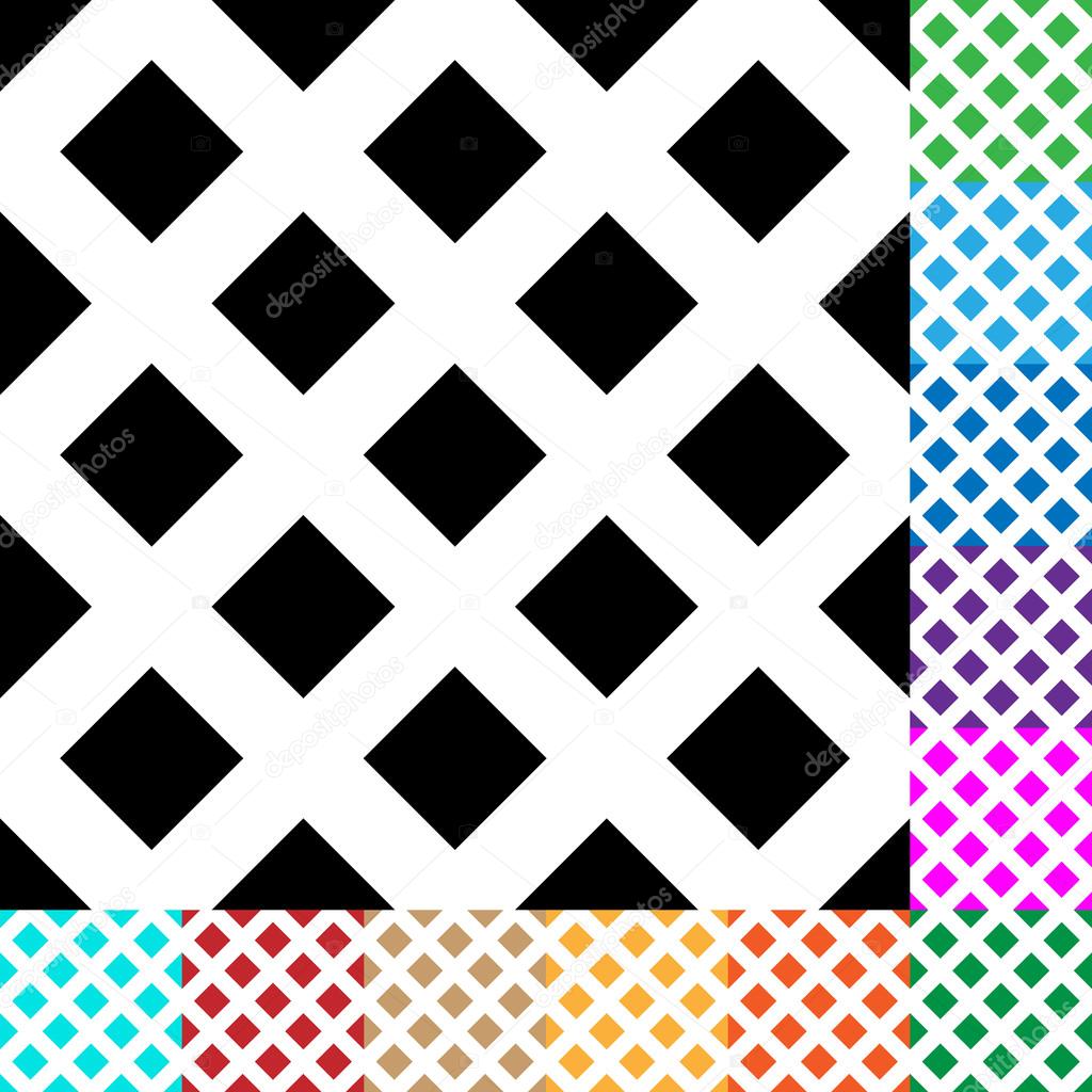 Grid, mesh, squares patterns set