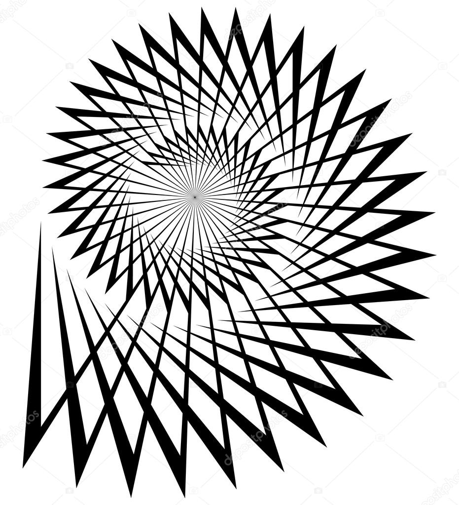Espiral abstracta con formas triangulares Vector de stock #126897548 de  ©vectorguy, image size:931x1023