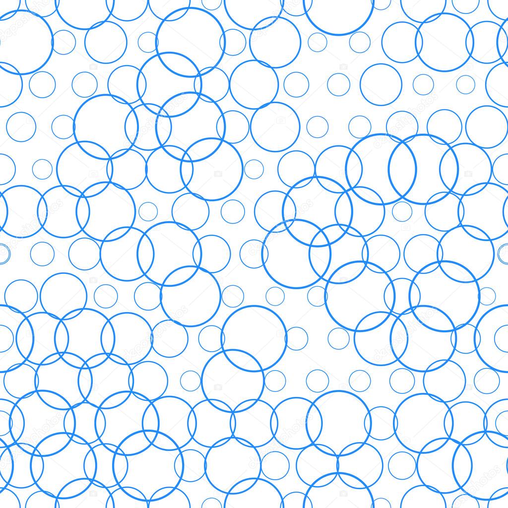 Seamless pattern with circles, bubbles 