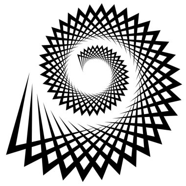 Üçgen şekiller ile soyut sarmal