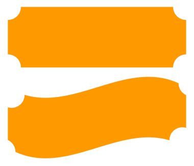 boş plak, afiş veya bilet şekilleri