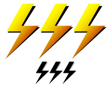 Aydınlatma cıvata, ışıltı, elektrik simgeler.