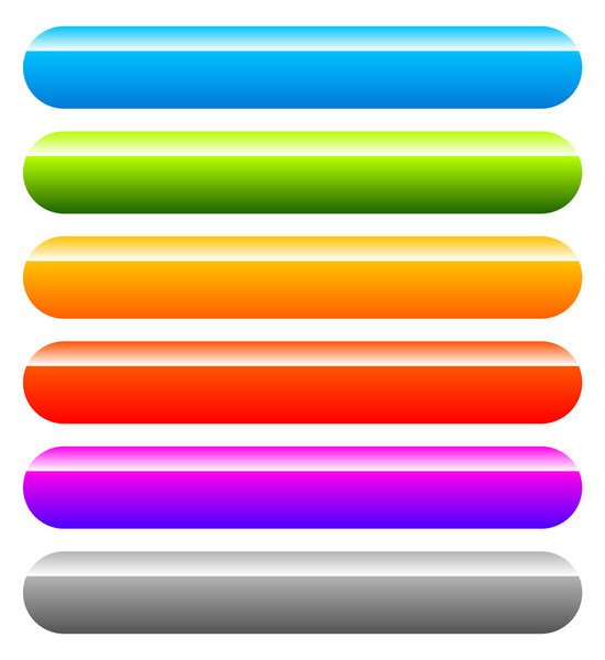 Colorful button, banner shapes set