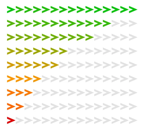 Indicadores de nivel de flecha — Archivo Imágenes Vectoriales