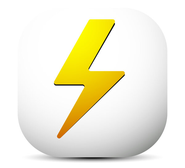 Lighting bolt, electricity icon.
