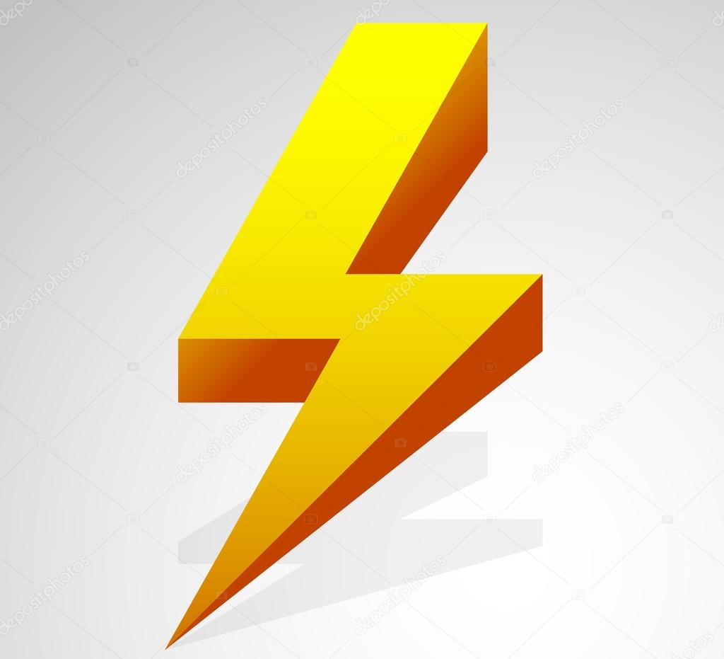 Lighting bolt, electricity icon.