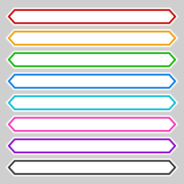 button, banner shapes set