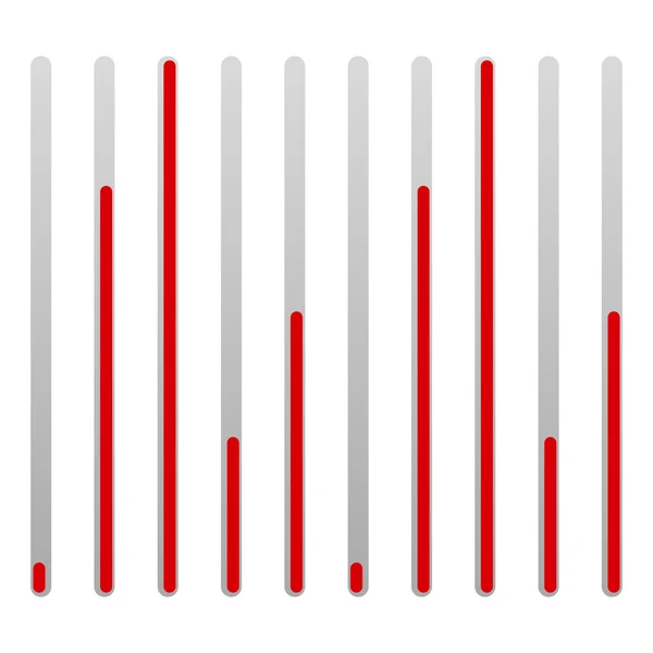 EQ - equalizer, vulniveaumelders — Stockvector