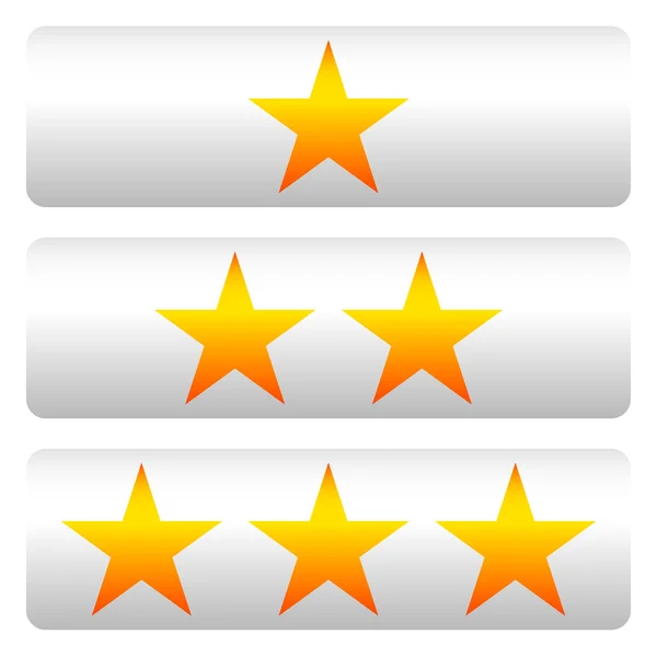 Set pannelli di classificazione Star — Vettoriale Stock