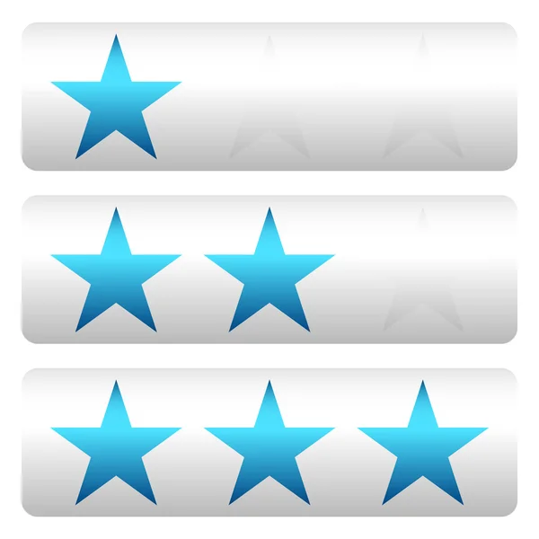Conjunto de painéis de classificação estrela —  Vetores de Stock