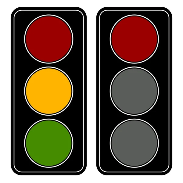 Traffic light icons set — Stock Vector