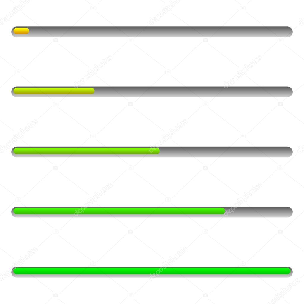 Progress bar, level indicators set