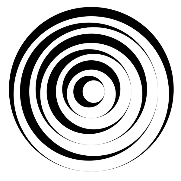 Cercles concentriques élément abstrait — Image vectorielle