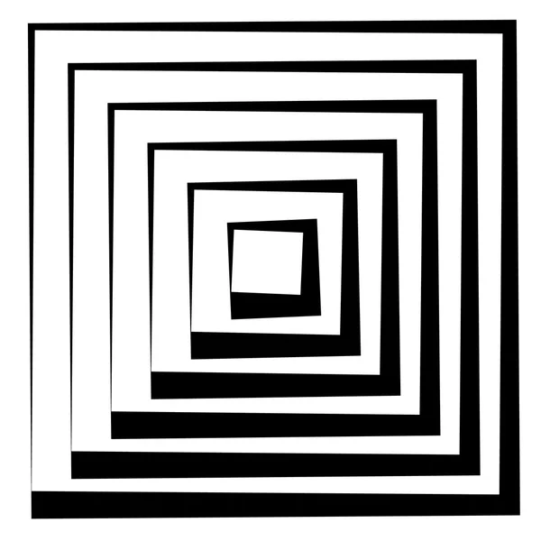 Konzentrische Quadrate abstraktes Element — Stockvektor