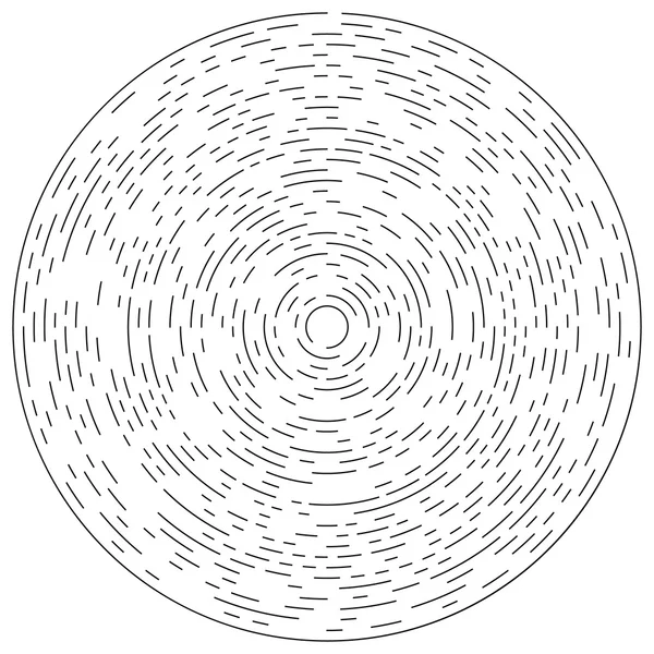 Випадкові концентричні сегментовані кола . — стоковий вектор