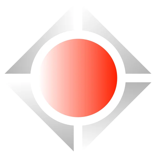 Logo geométrico brillante — Vector de stock