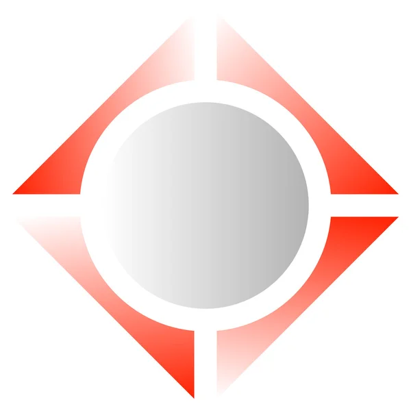 Logo geométrico brillante — Vector de stock