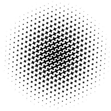 Noktalı resim deseni haçlar yapılan. 