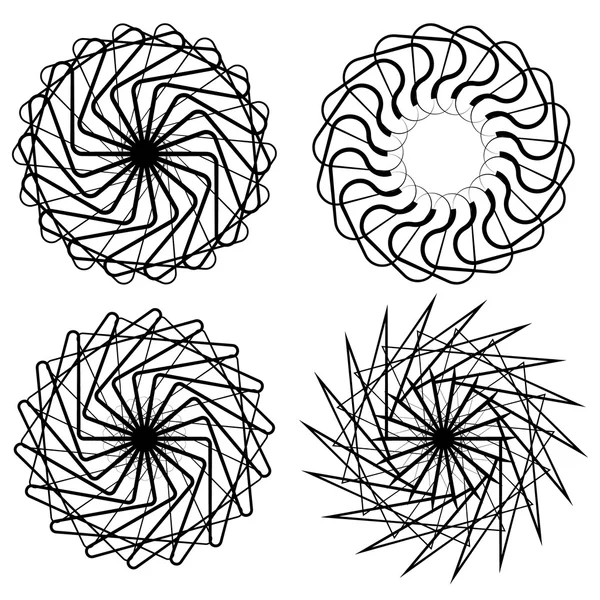 Forma a spirale concentrica — Vettoriale Stock