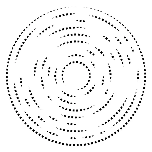 Cerchi segmentati concentrici casuali . — Vettoriale Stock