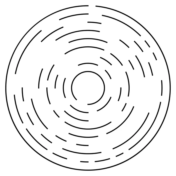 Willekeurige gesegmenteerde concentrische. — Stockvector