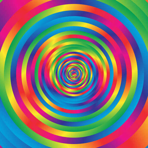 Concentric colorful spiral