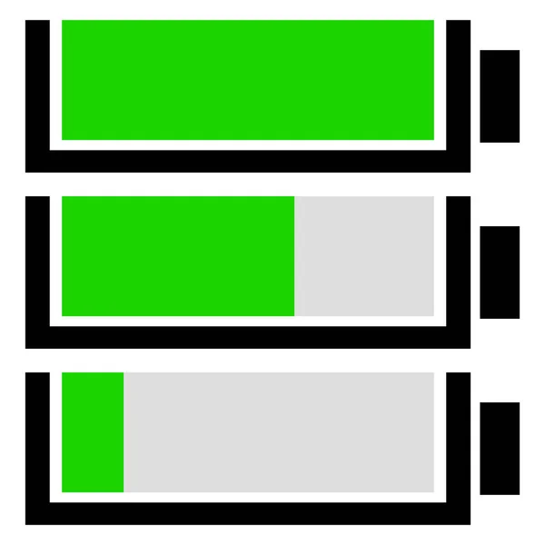 Batterie Indicateur de niveau . — Image vectorielle