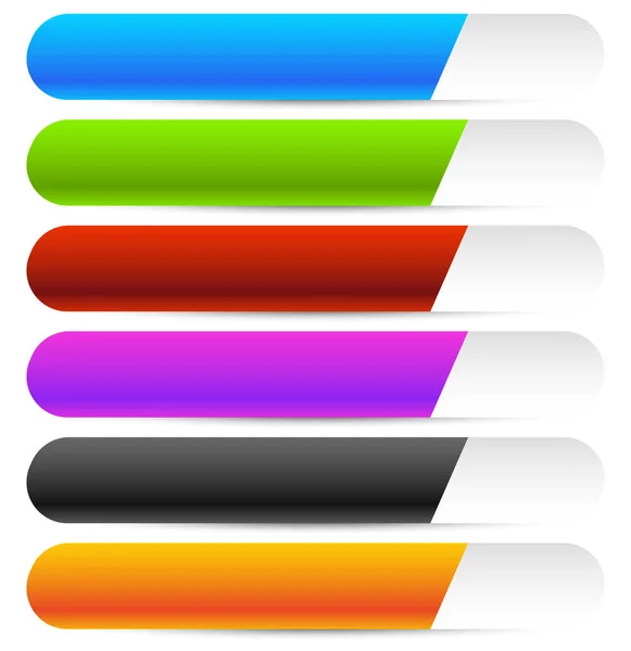 Tlačítka, bannery v několika barvách. — Stockový vektor