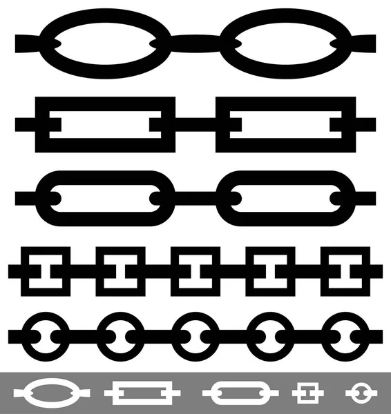 Ensemble de 4 chaînes répétables — Image vectorielle