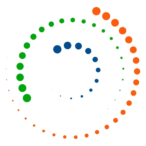 Spiraal element met concentrische cirkels — Stockvector