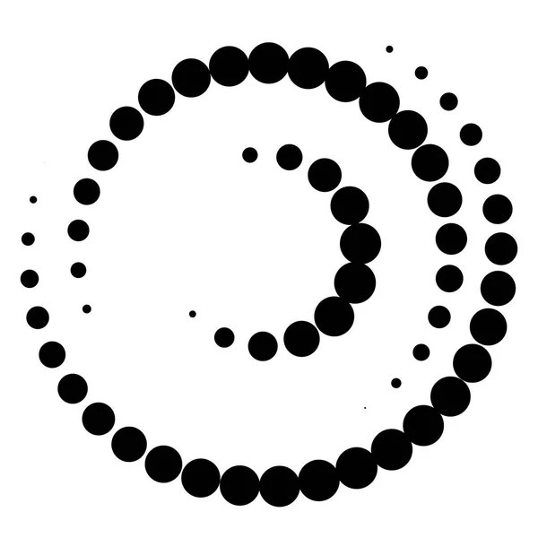 Spiral element med koncentriska cirklar — Stock vektor